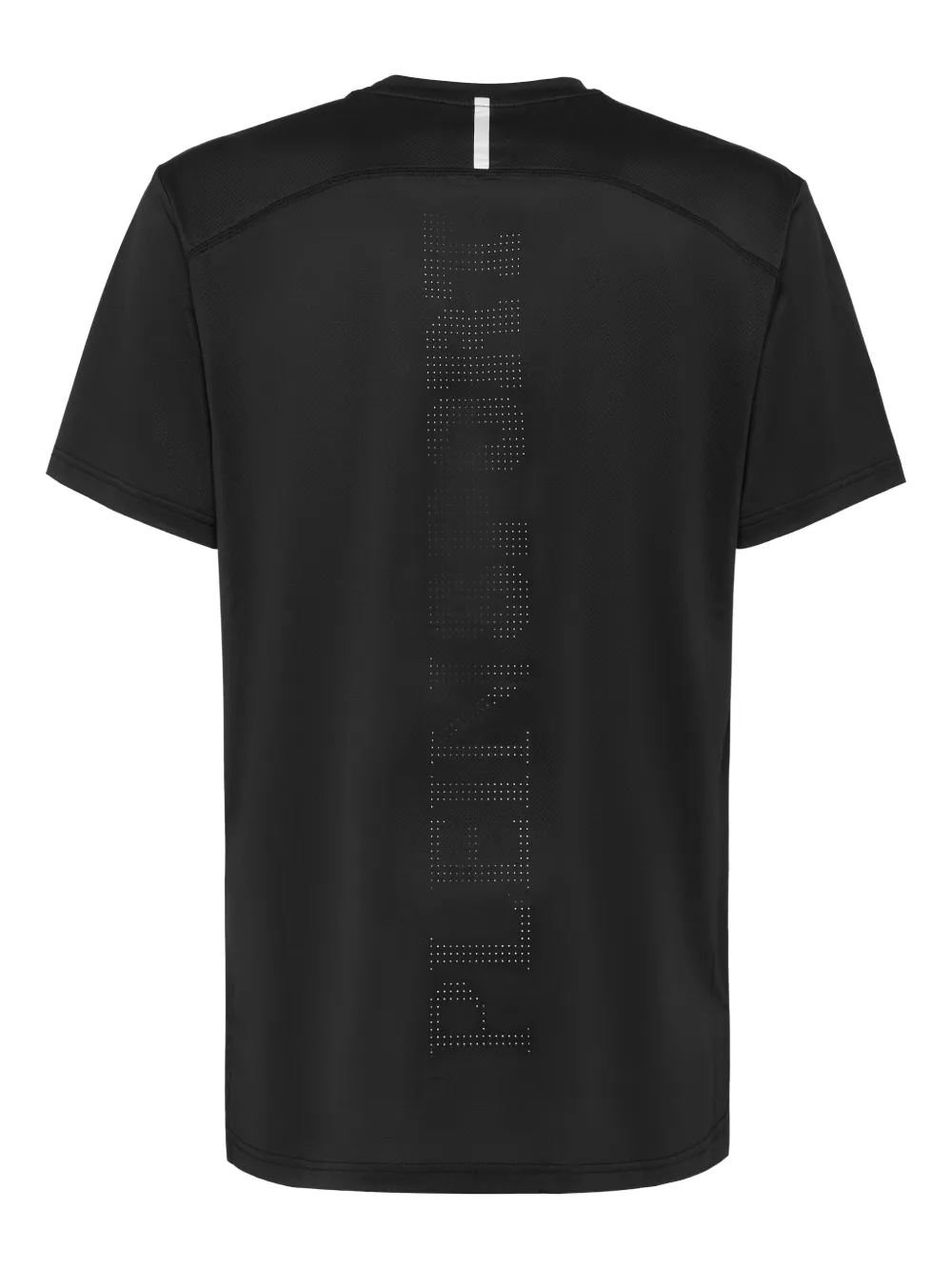 Plein Sport T-shirt met geperforeerd logoplakkaat - Zwart