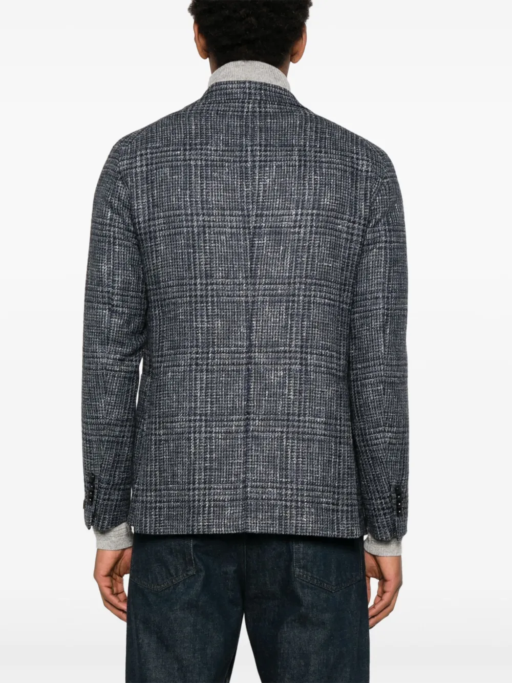 Tagliatore check-print blazer Blauw
