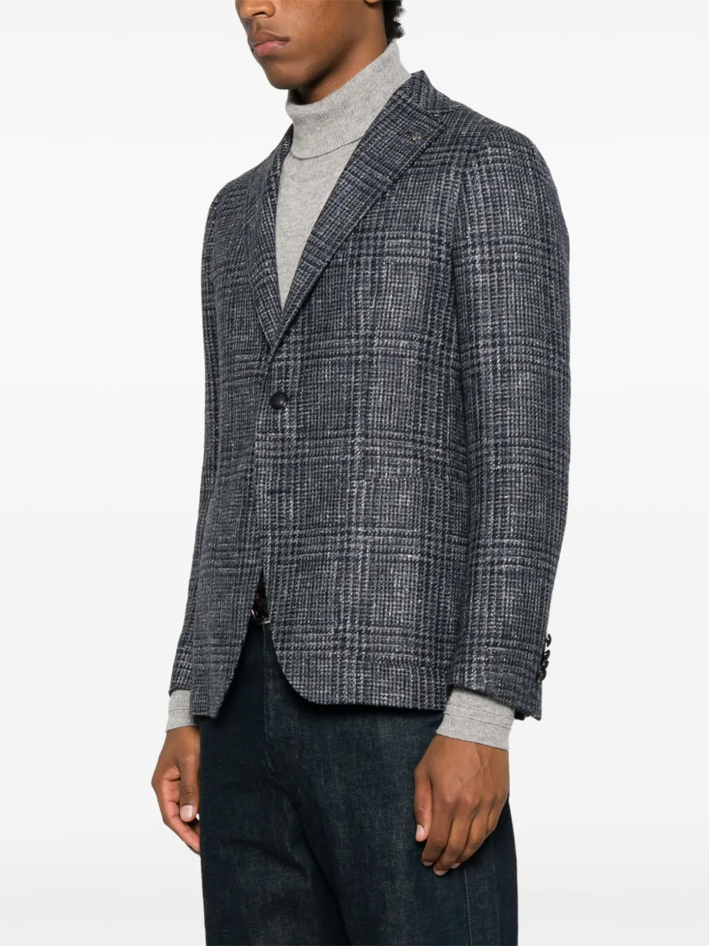 Tagliatore check-print blazer Blauw