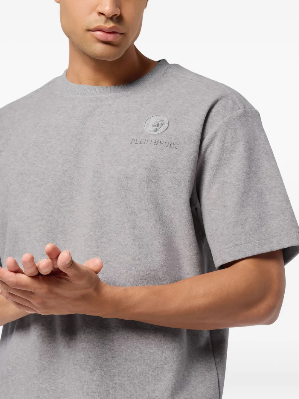 Plein Sport T-shirt met logopatch Grijs