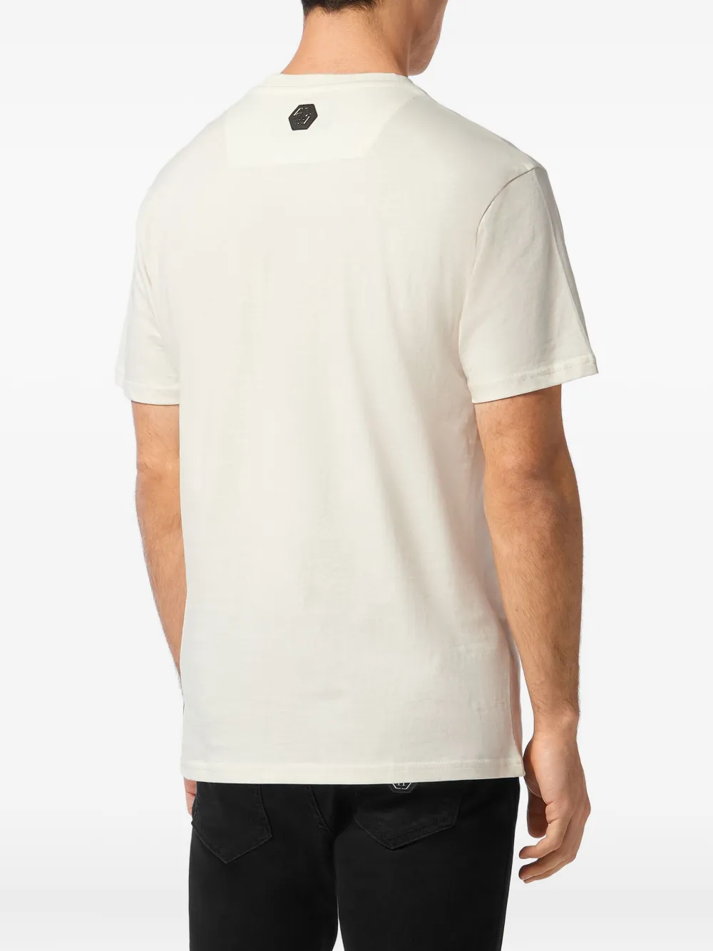 Philipp Plein tassel-embellished logo T-shirt Beige