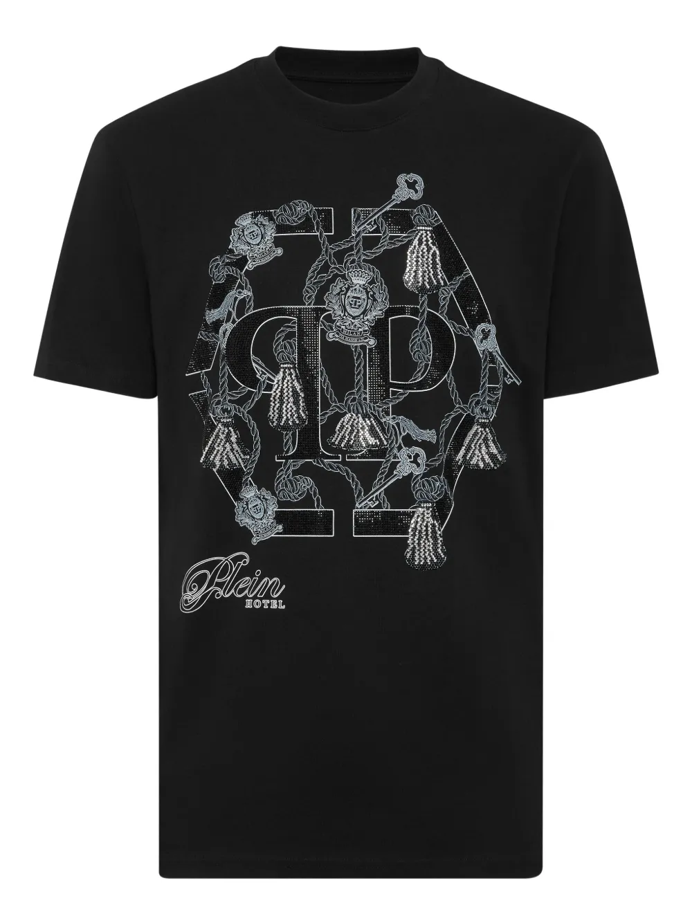 Philipp Plein tassel-embellished logo T-shirt Zwart