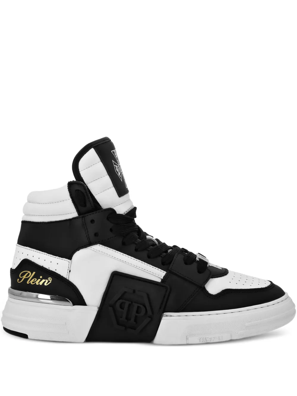 Philipp Plein high-top panelled sneakers Black
