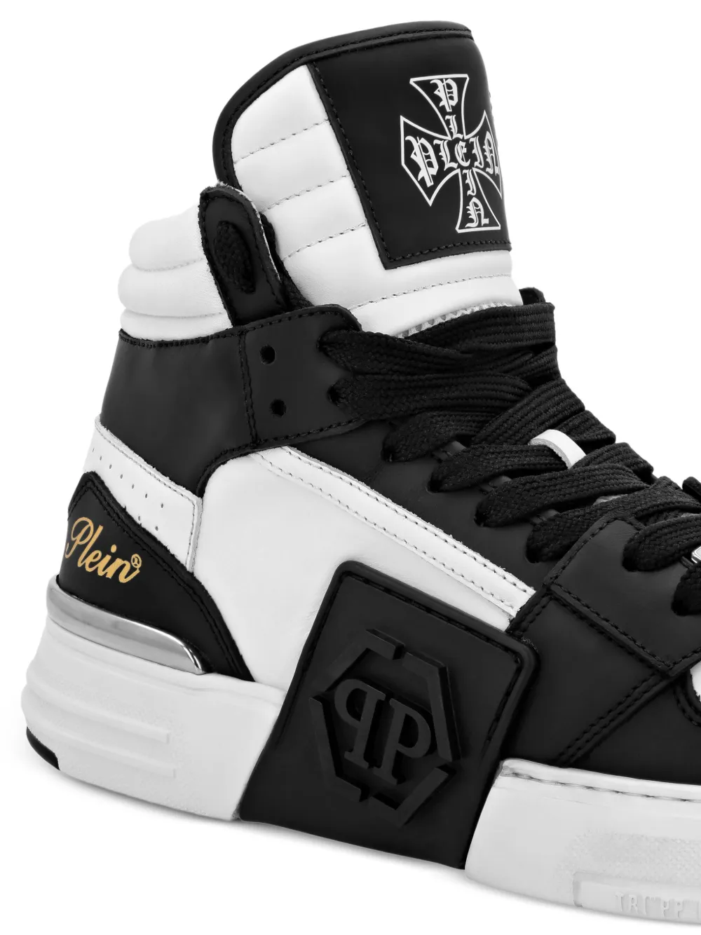 Philipp Plein high-top panelled sneakers Black