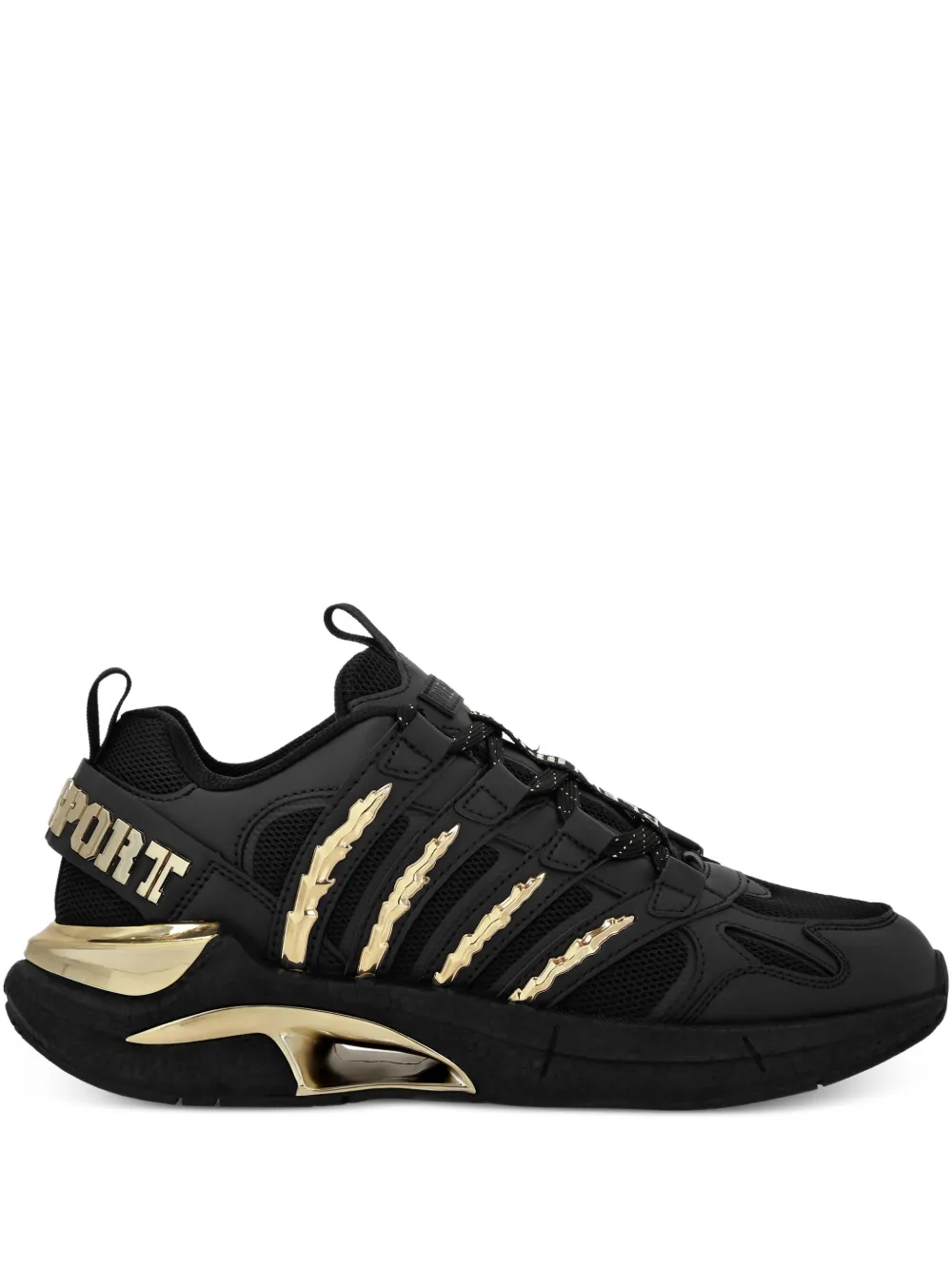 Plein Sport gold-detail mesh sneakers | Black | Image 1