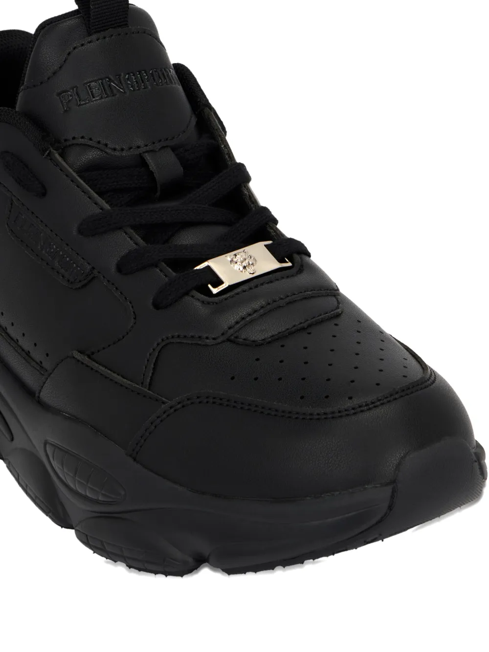 Plein Sport Ghost X Perforated-detail Sneakers In Black