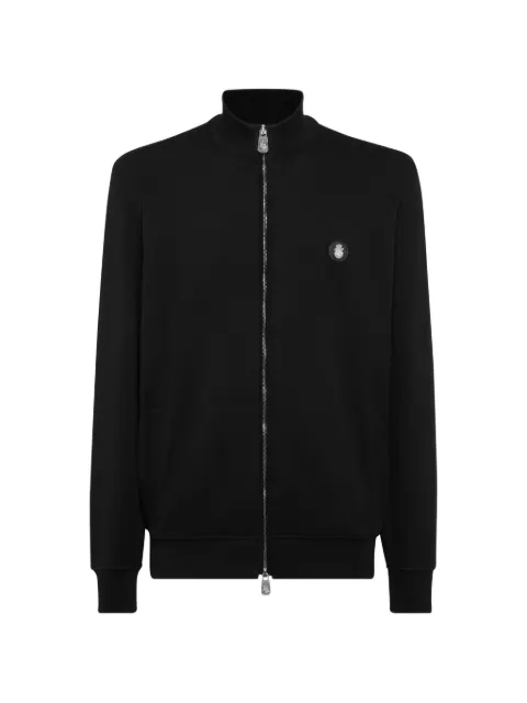 Billionaire logo-plaque zip-up sweatshirt