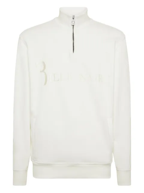 Billionaire logo-embroidered half-zip jacket
