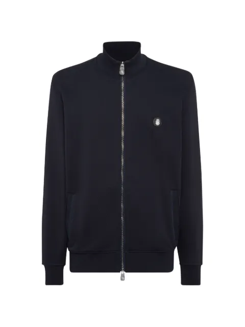 Billionaire full-zip logo-plaque sweatshirt