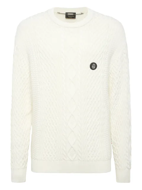 Billionaire suéter en tejido de ochos con cuello redondo