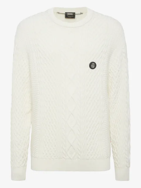 Billionaire cable-knit crew-neck sweater