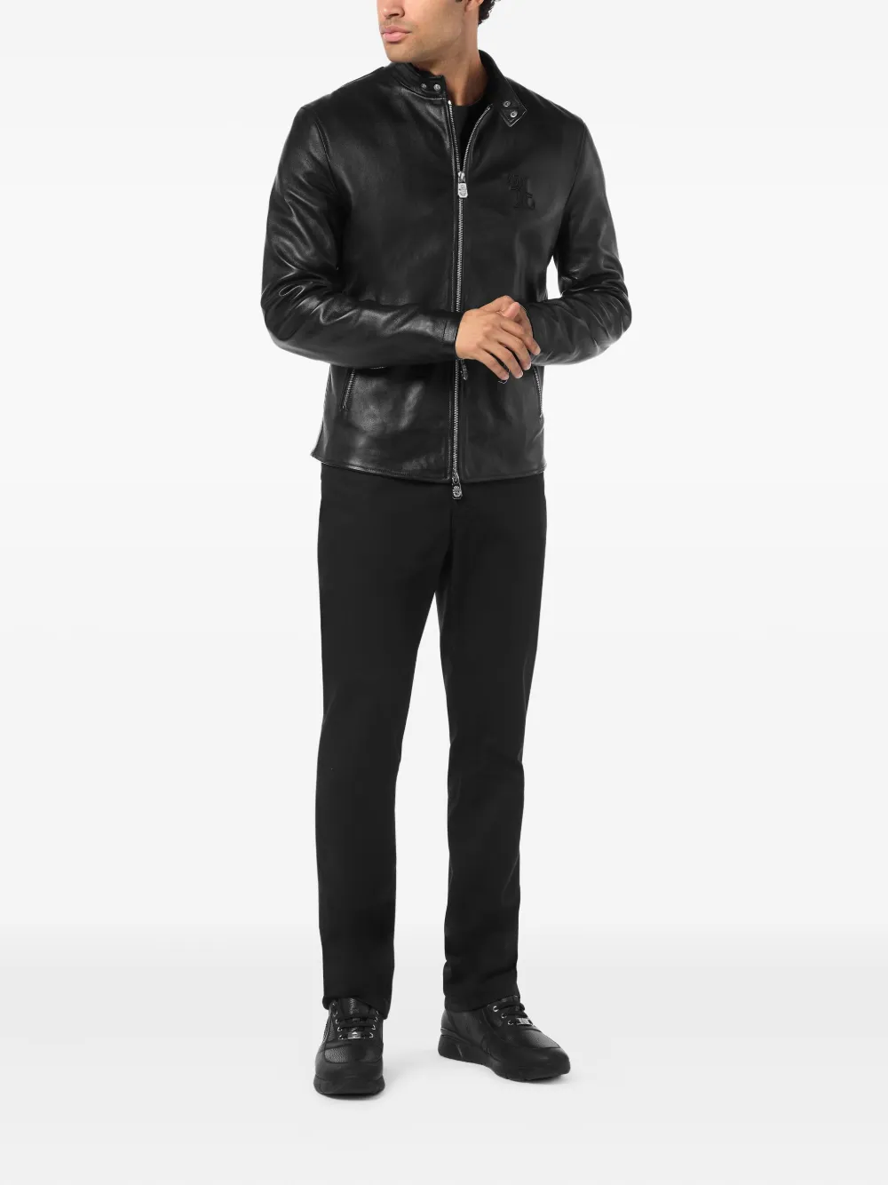 Billionaire veste en cuir à broderies | Vestes en cuir | Image 2