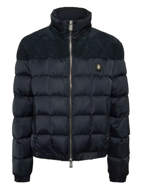 Billionaire quilted suede-panel puffer jacket