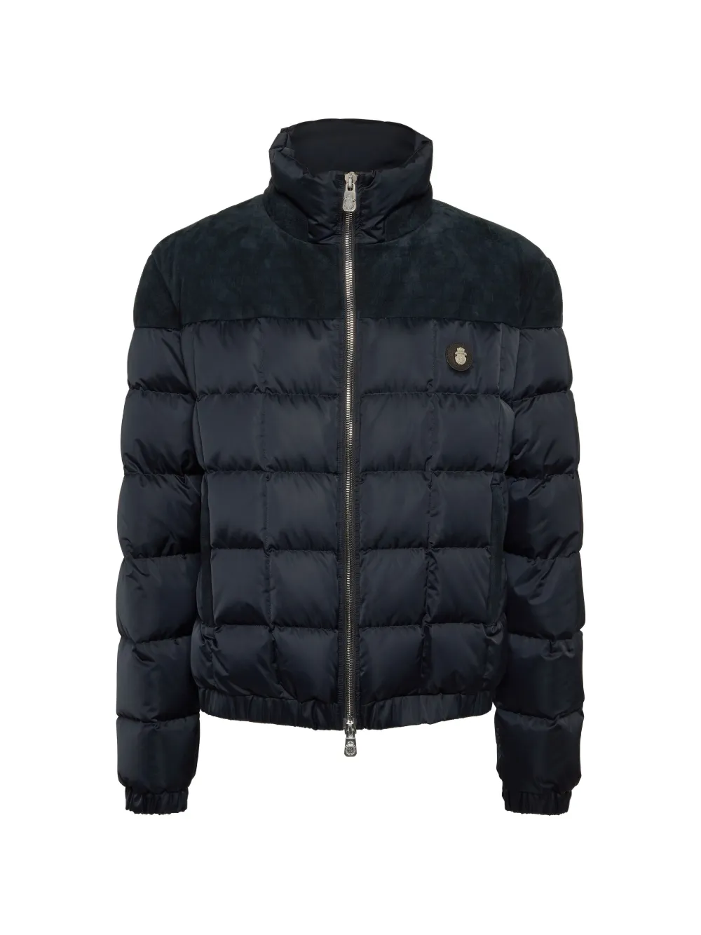 Billionaire quilted suede-panel puffer jacket
