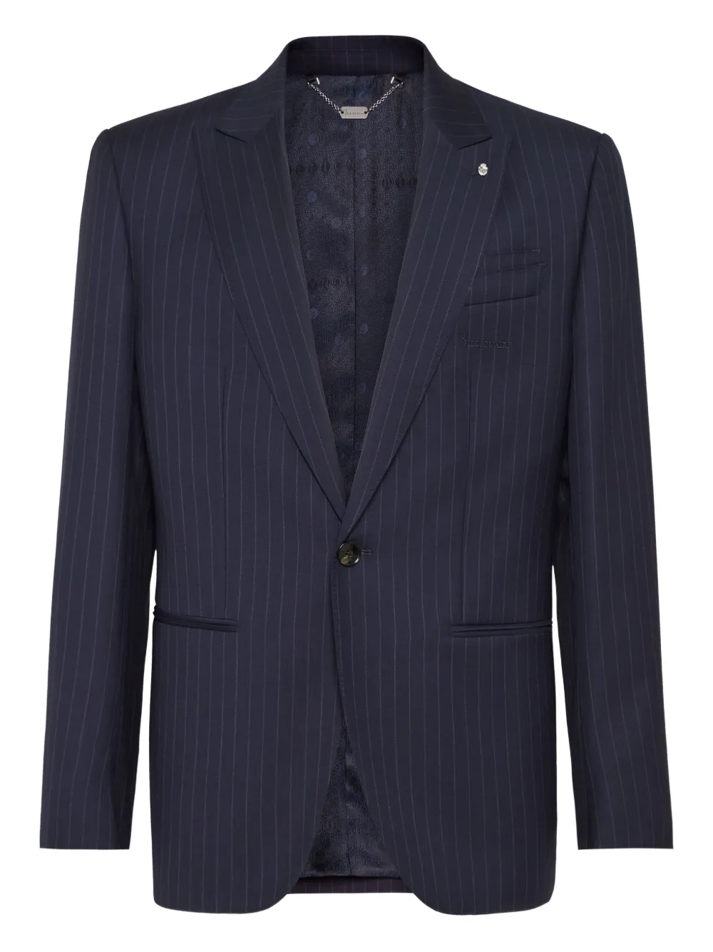 Billionaire Gessato pinstripe single-breasted blazer | Blue | Image 1