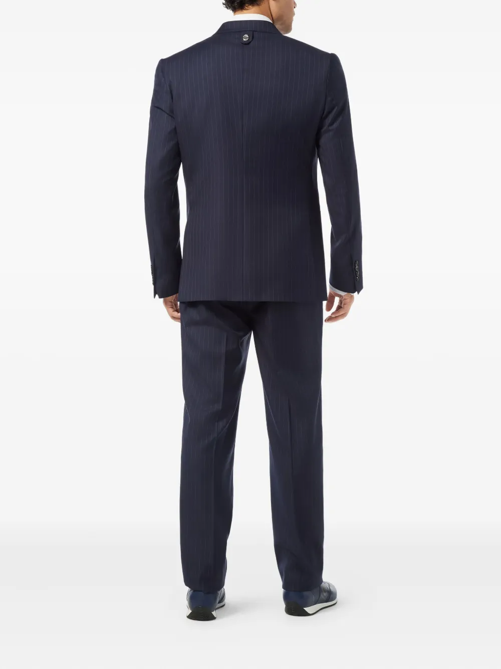 Billionaire Gessato blazer met krijtstreep en enkele rij knopen Blauw