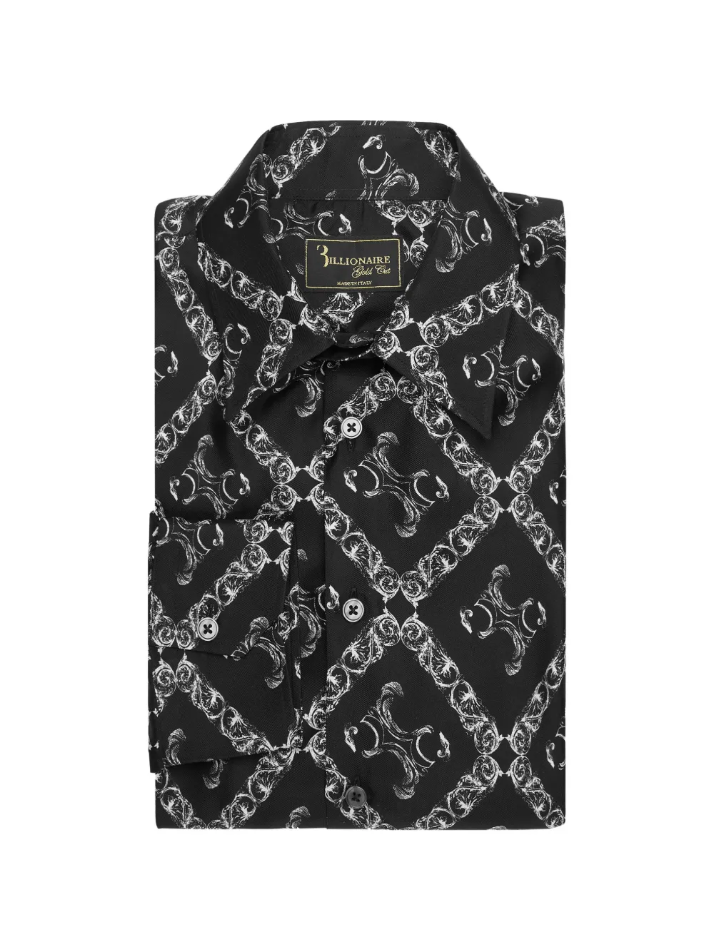 Billionaire BB Monogram Gold Cut print shirt