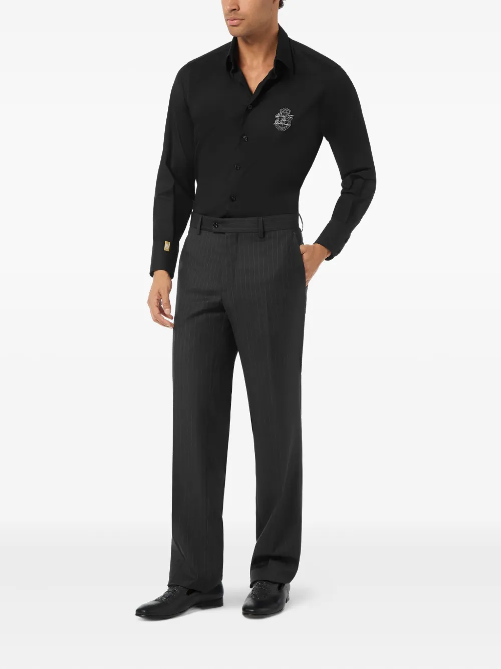 Billionaire Gessato Classic Joy pinstripe trousers - Zwart
