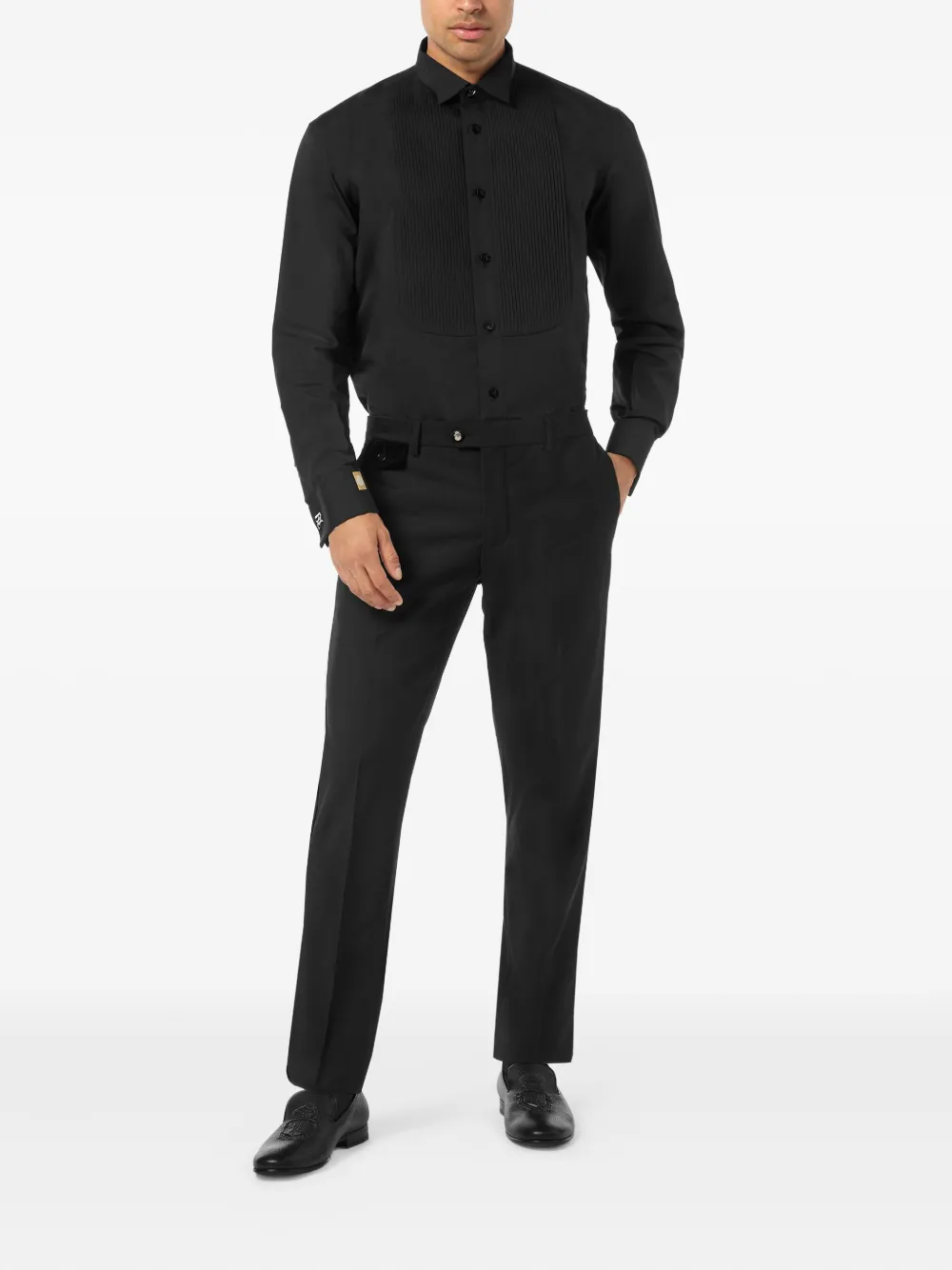 Billionaire Classic Gold velvet-pocket trousers - Zwart