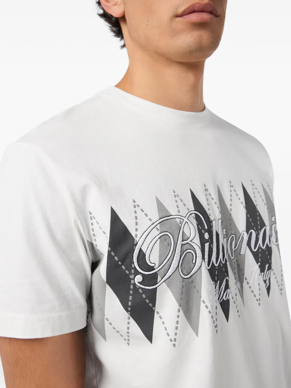 Billionaire T-shirt met ronde hals Wit