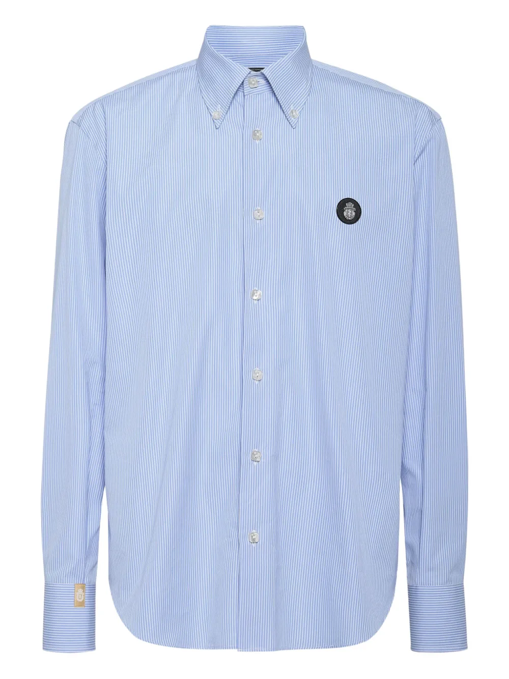 Billionaire striped cotton shirt Blauw