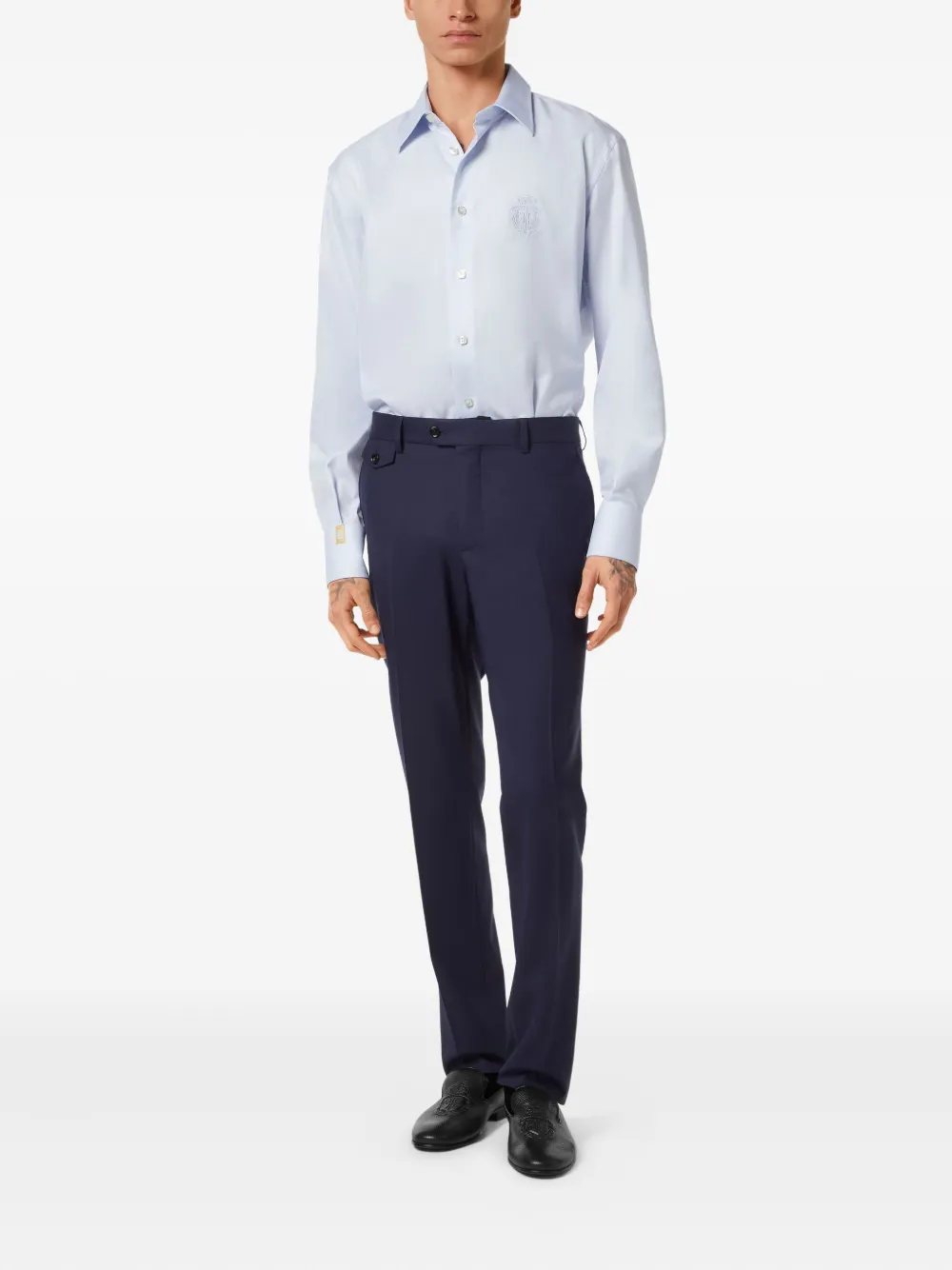 Billionaire cotton shirt Blauw
