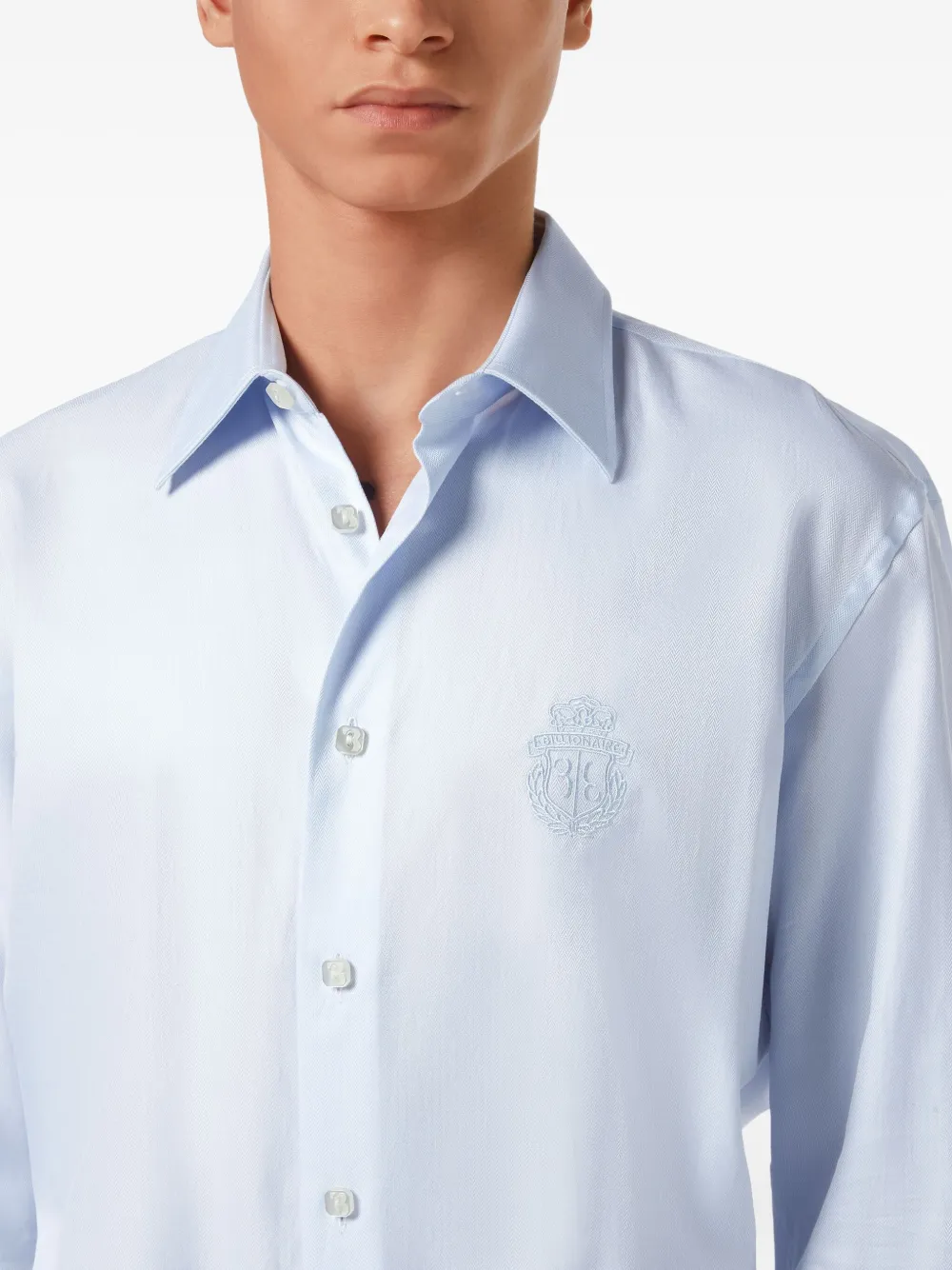 Billionaire cotton shirt Blauw