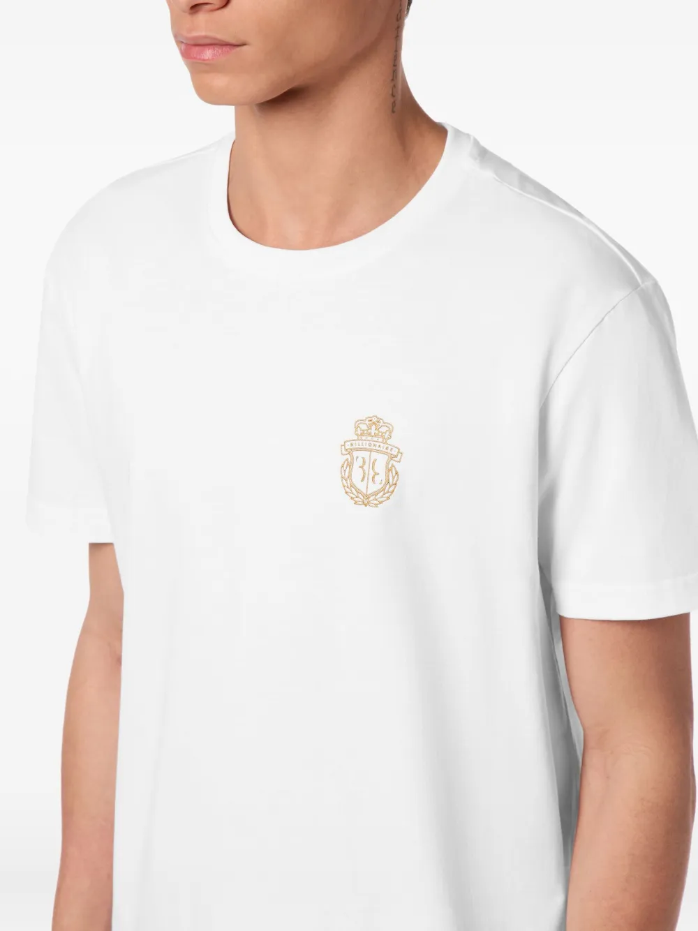 Billionaire Crest T-shirt met ronde hals Wit