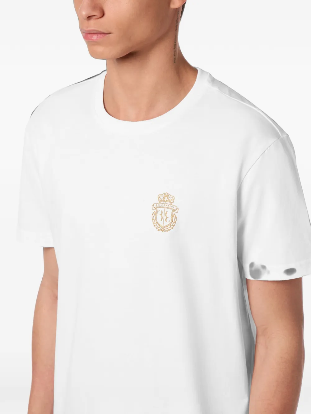 Billionaire Crest T-shirt met ronde hals Wit