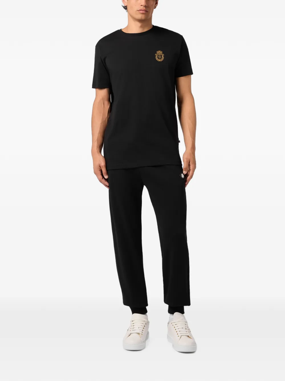 Billionaire Crest T-shirt met ronde hals Zwart