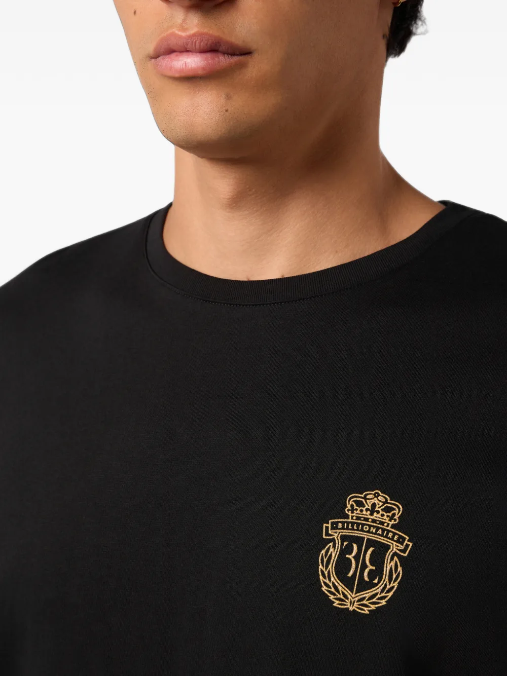 Billionaire Crest T-shirt met ronde hals Zwart