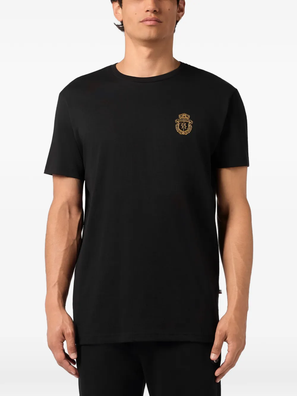 Billionaire Crest T-shirt met ronde hals Zwart