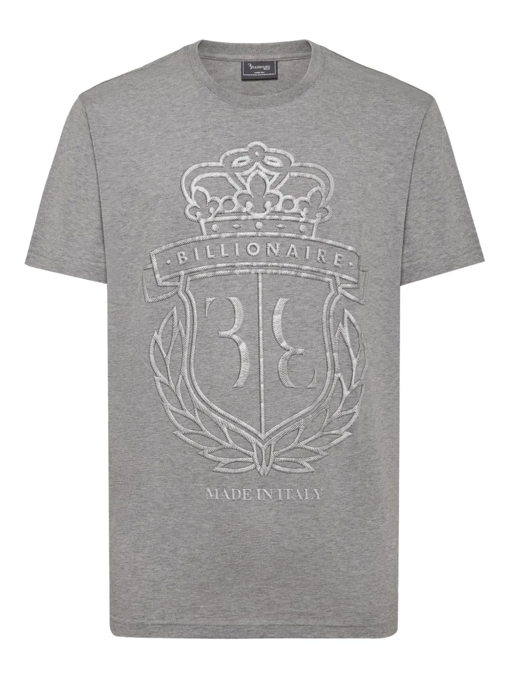 Billionaire Crest round-neck T-shirt | Grey | Image 1