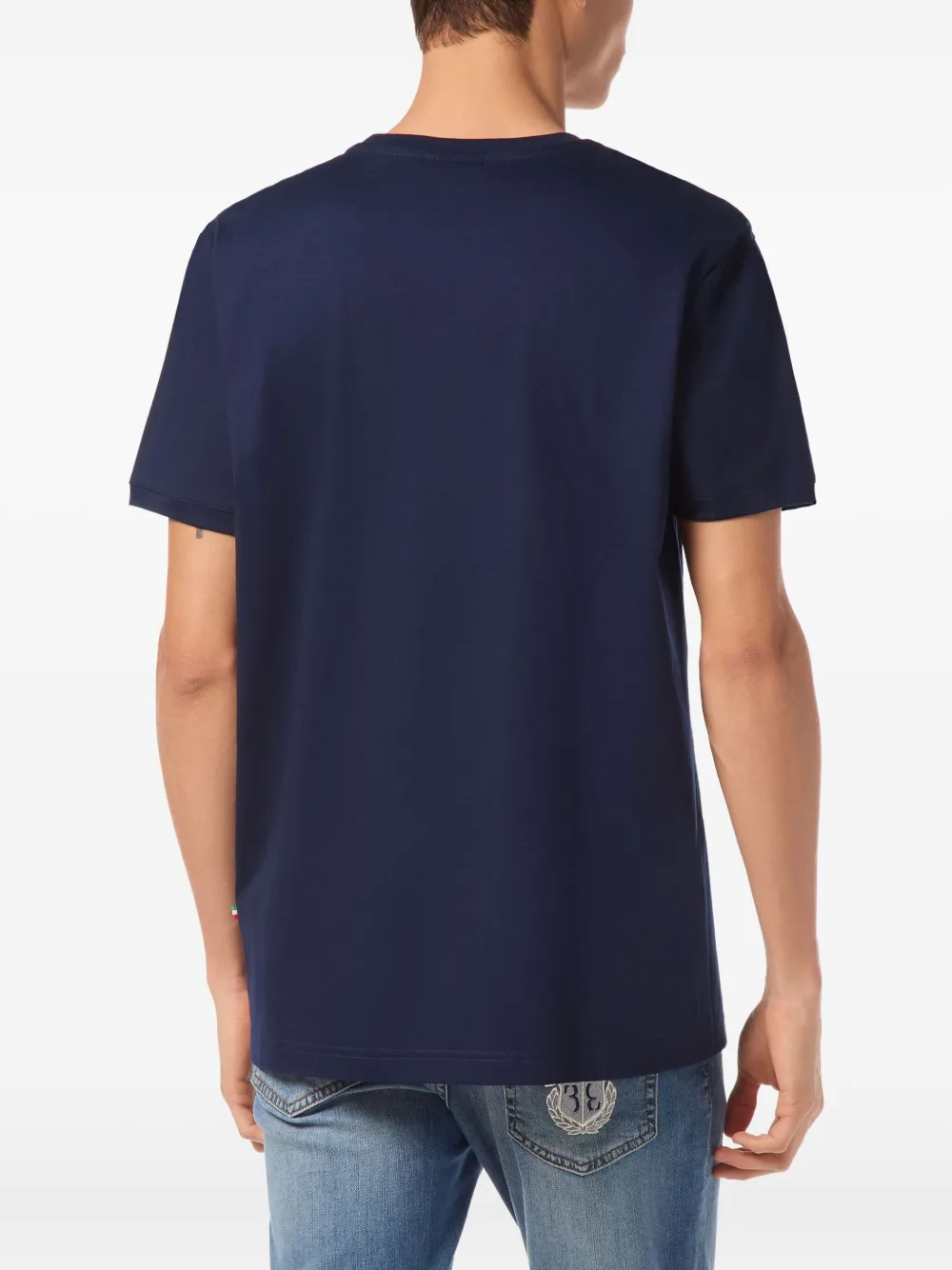 Billionaire T-shirt met logoplakkaat Blauw