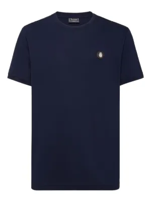 プラダ 半袖Tシャツ ネイビー ブランドロゴ Prada ロゴ Tシャツ | ブルー | FARFETCH JP