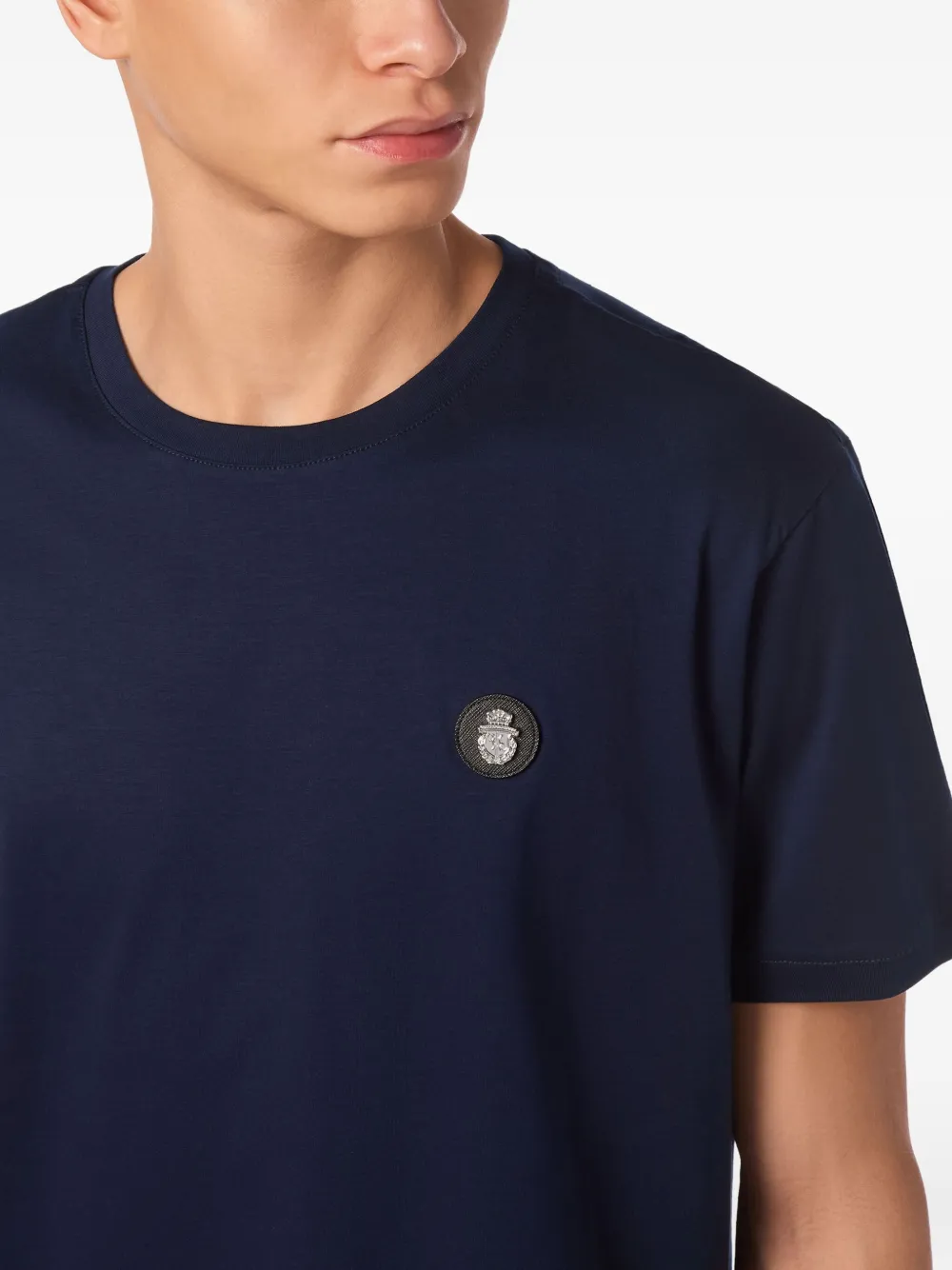Billionaire T-shirt met logoplakkaat Blauw