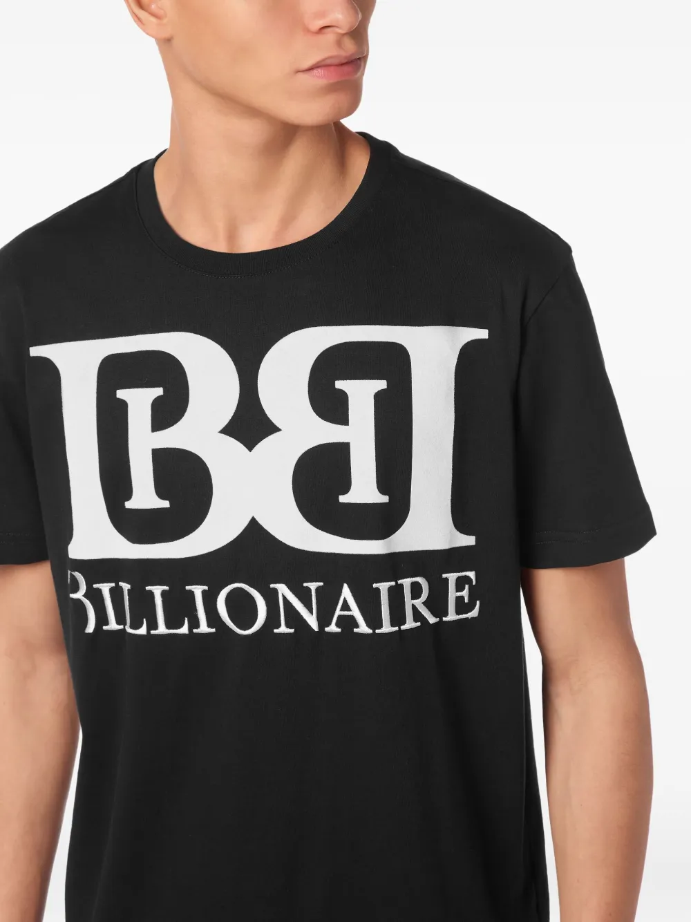 Billionaire T-shirt met logoprint Zwart