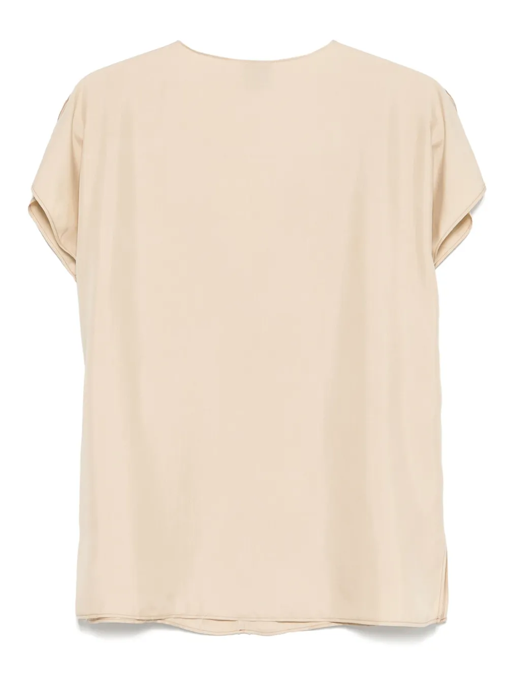 Alysi Zijde-satijnen blouse - Beige