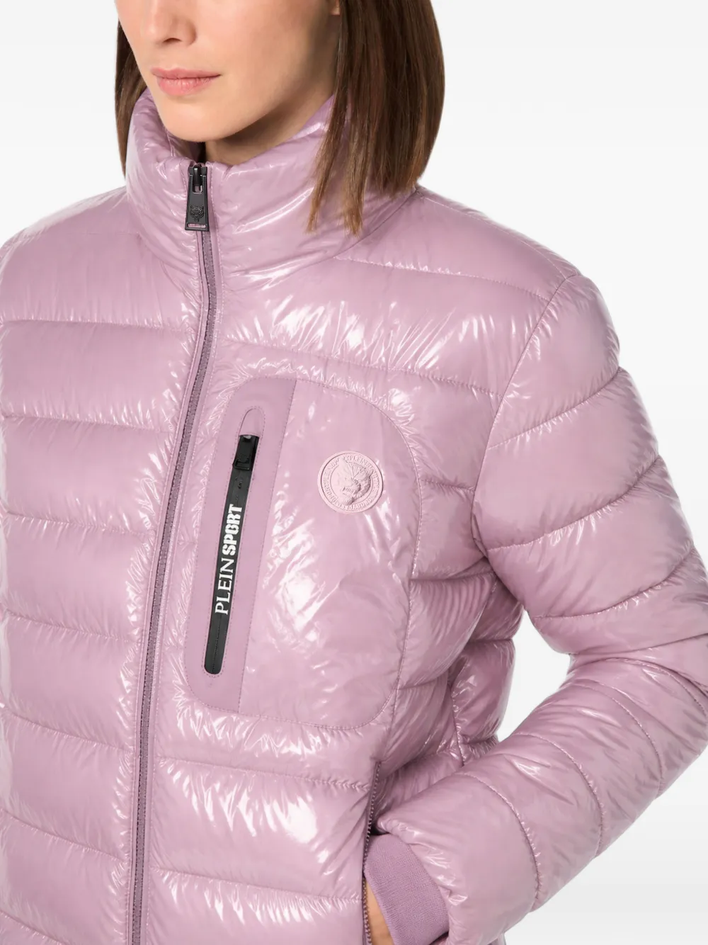 Plein Sport padded Tiger jacket Roze