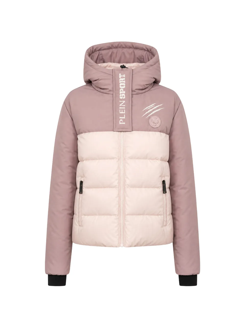 Plein Sport Scratch logo-patch puffer jacket - Rosa
