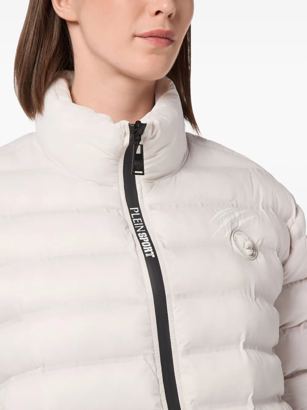 Plein Sport Gewatteerd donsjack Beige