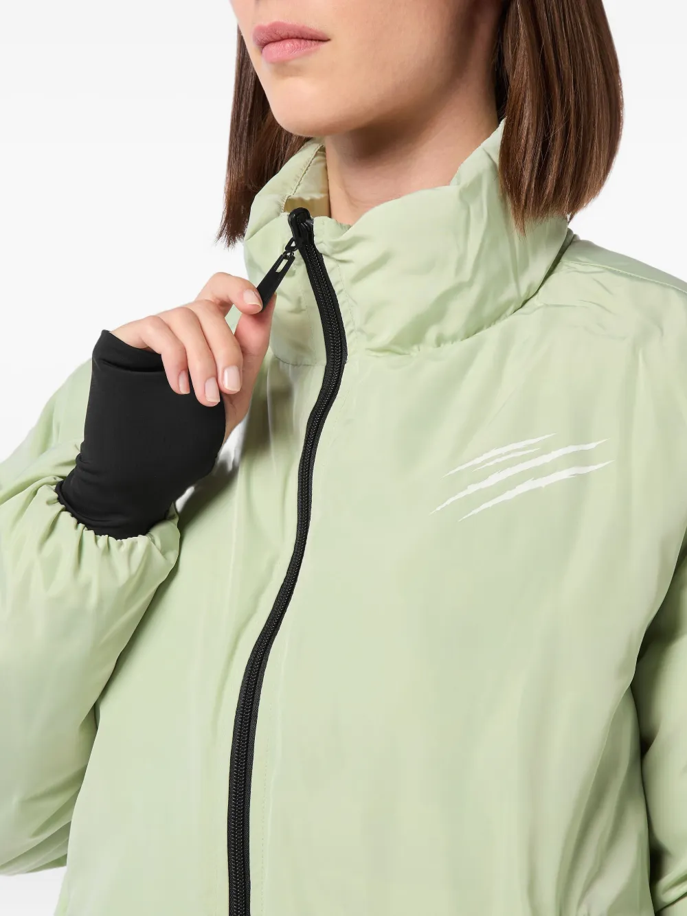 Plein Sport Padded Puffer Jacket In Green