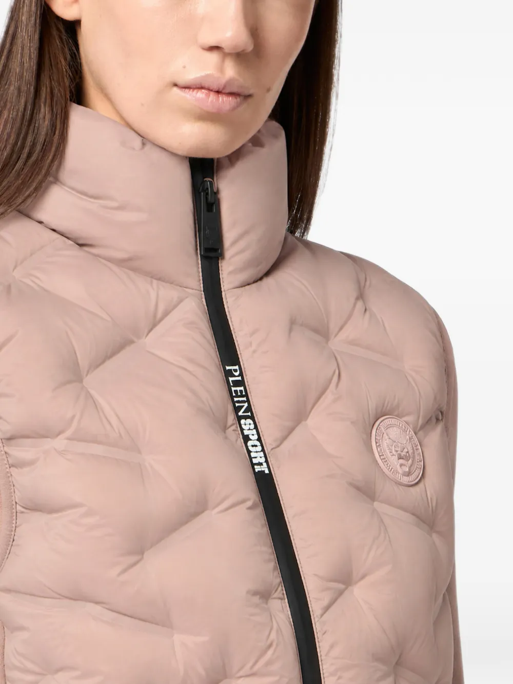 Plein Sport quilted padded gilet Roze