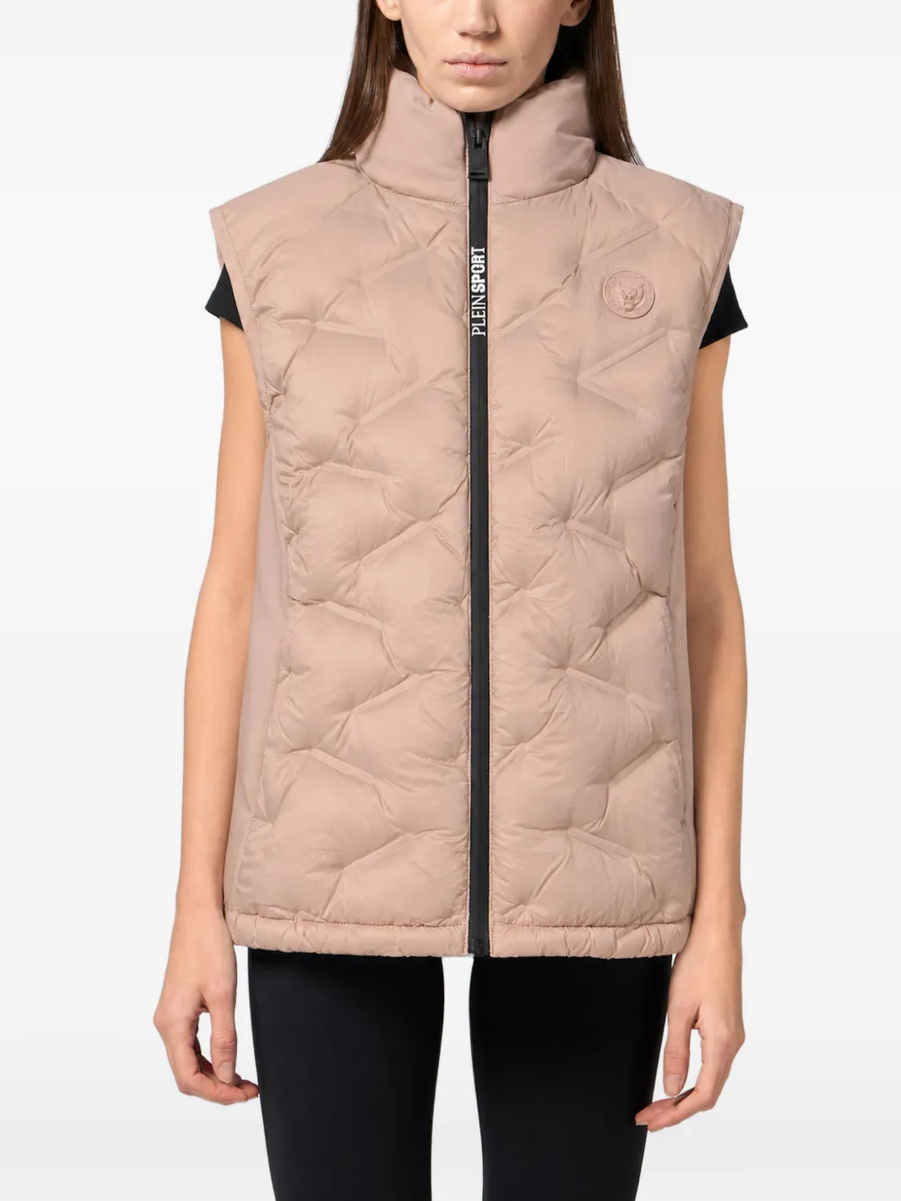 Plein Sport quilted padded gilet Roze
