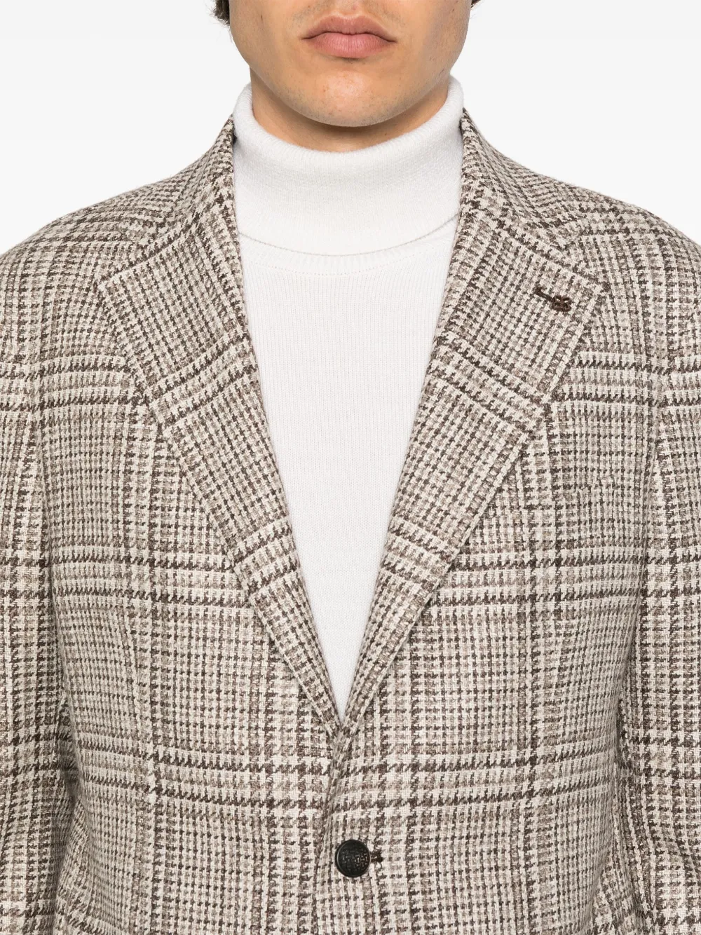 Tagliatore Blazer met enkele rij knopen Beige