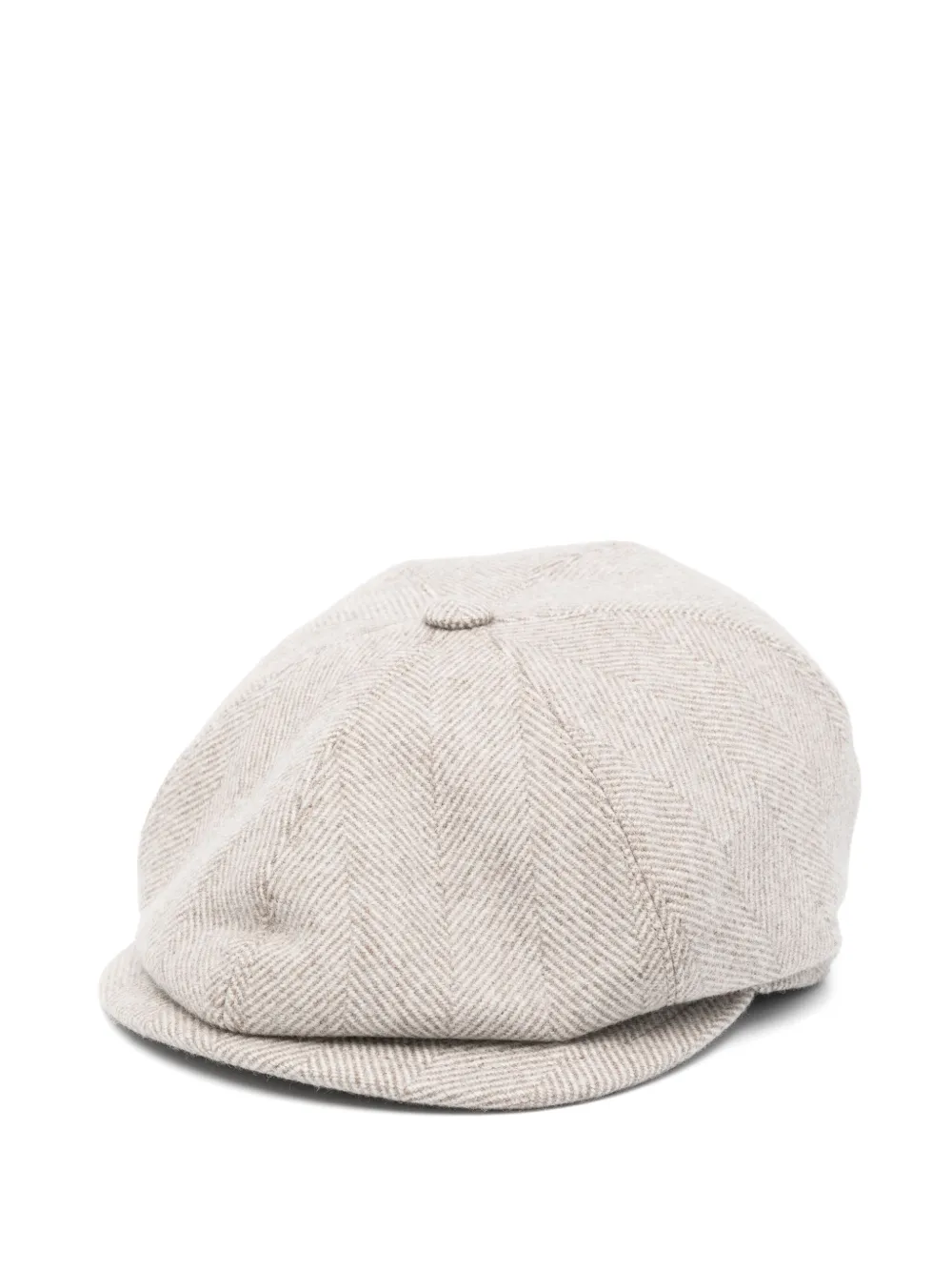 Tagliatore herringbone-pattern baker boy hat | Neutrals | Image 1