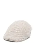 Tagliatore checked baker boy hat - Neutrals