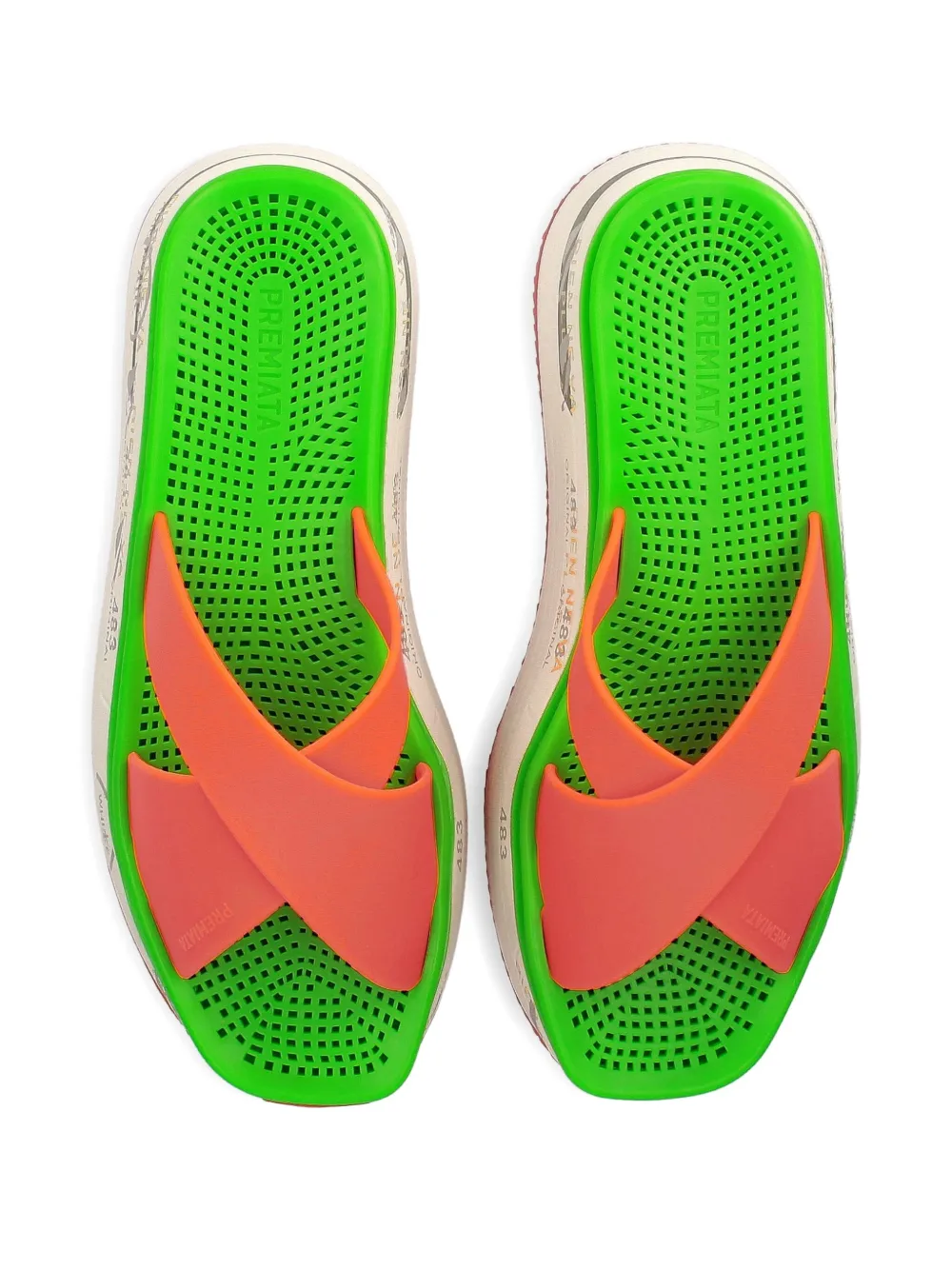 Premiata Moura slides Orange