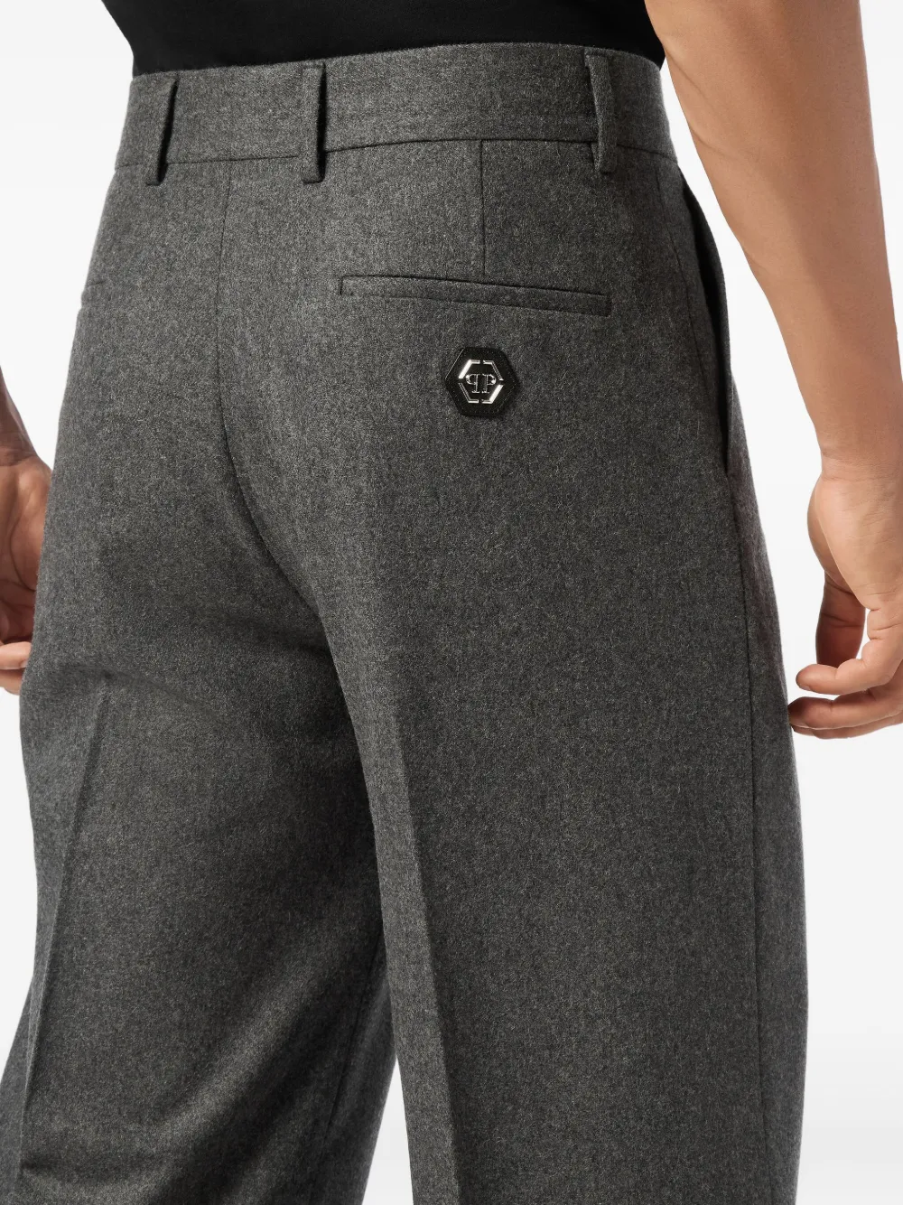 Philipp Plein Broek met logo Grijs