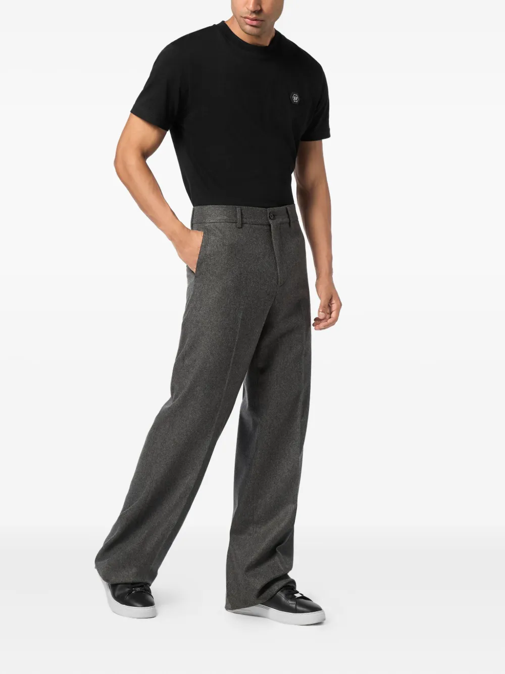Philipp Plein Broek met logo Grijs